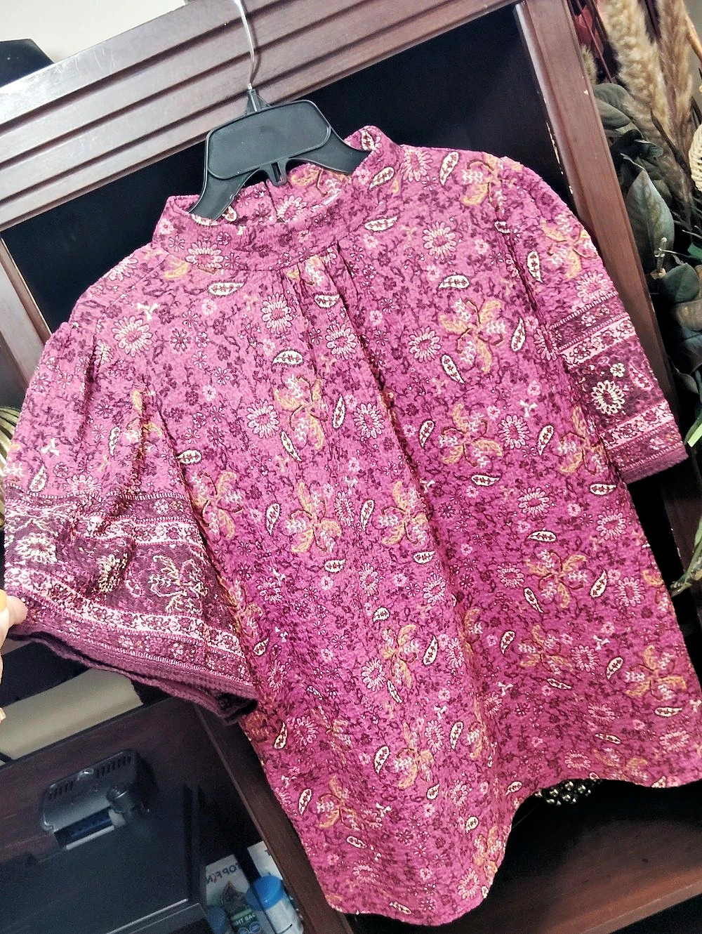 Loft Paisley Tunic in Purple & Pink Like New